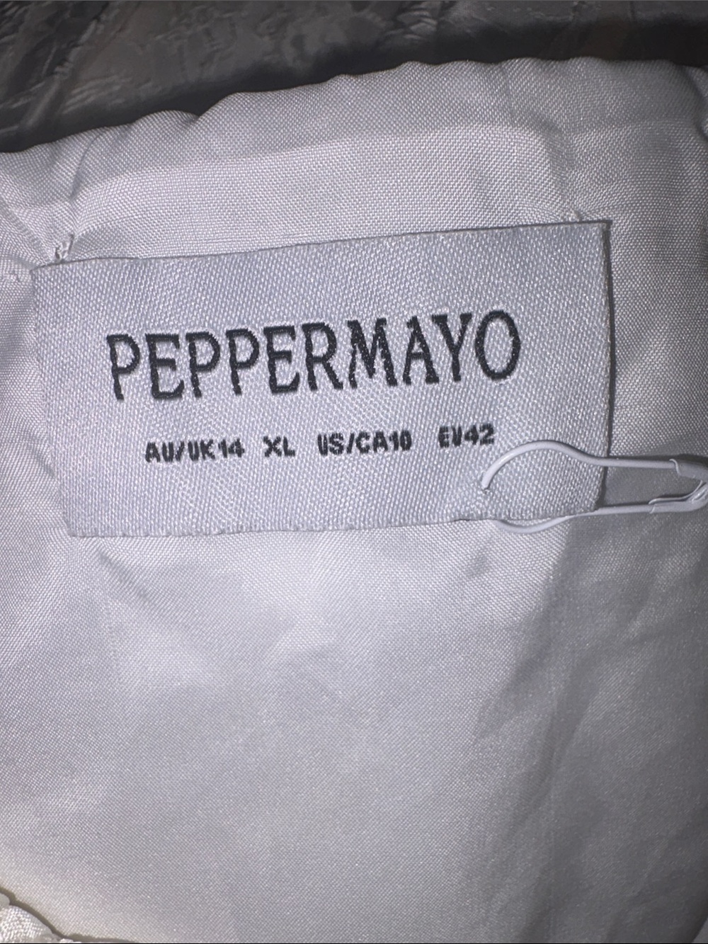 Peppermayo Eternity Strapless Floral Jacquard Mini Dress Ivory US 10 - Picture 3 of 6